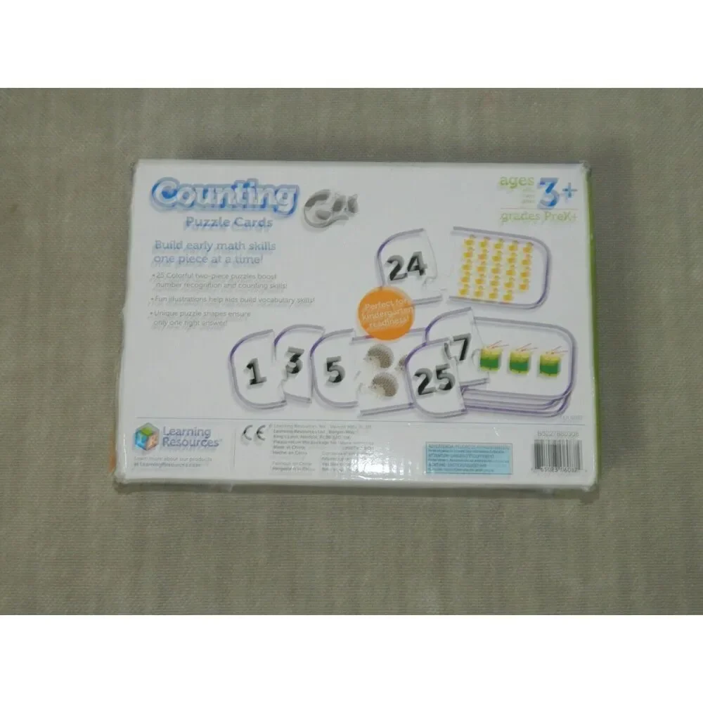 Learning‎ Resources: Counting Puzzle Cards: Age 3+ NEW IN BOX